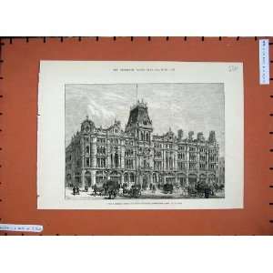  1881 Mercers Company New Buildings Cheapside Fine Art 