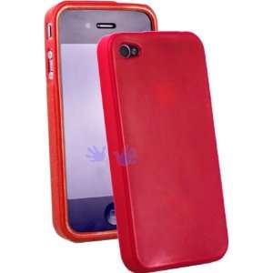  IGg Solid TPU iPhone 4 Case   Solid Red Cell Phones 