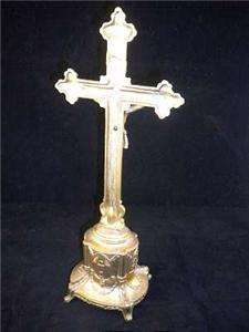 Old 12 Altar INRI CRUCIFIX CROSS MARY w/ JESUS 1425 JB ~ Detailed 