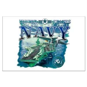   Poster United States Navy Aircraft Carrier And Plane 