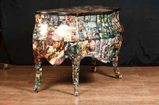 Deco Comic Print Commode Chest Drawers Vintage Interiors  
