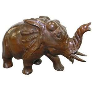  Solid Wood Medium Elephant Statue