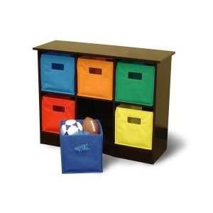 Bin Storage Cabinet / Bookcase in Espresso Brown   RiverRidge   02 