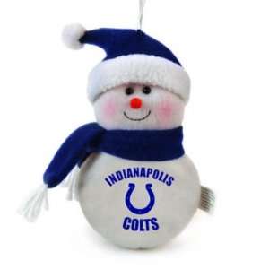 INDIANAPOLIS COLTS SNOWMAN CHRISTMAS ORNAMENTS (4)  Sports 