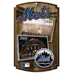 New York Mets Sign   Wood Stadium Style 
