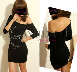 Rare Cocktail dress Bling word Fashion Party Women wear  