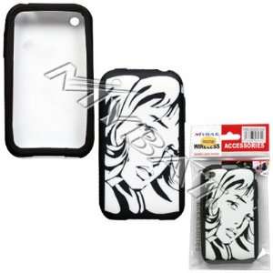  iphone 3G Lady In White Laser Skin Case 