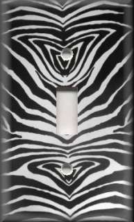 Light Switch Plate Cover   Animal Print Decor   Black And White 