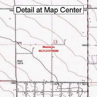   Topographic Quadrangle Map   Manassa, Colorado (Folded/Waterproof