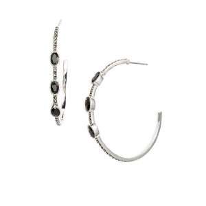  Judith Jack Stone Hoop Earrings: Jewelry