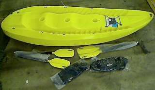 Lifetime Manta Tandem Kayak with Paddles and Backrests (Yellow, 10 