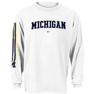   Wolverines White Classic Long Sleeve T shirt: Sports & Outdoors