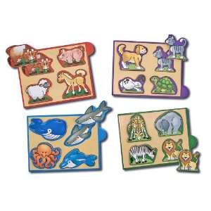  Animals Mini Wooden Puzzle Pack: Toys & Games