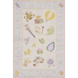  Lil Mo Soft Pink Kids Cotton Hand Hooked Area Rug 8.00 x 