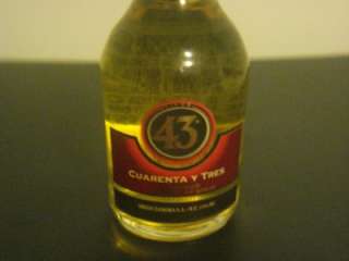 Licor 43 From Spain 50ml. Miniature Glass Bottle  