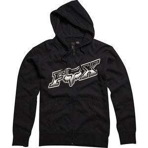  Fox Racing Luster Fleece Zip Up Hoody   Large/Black 