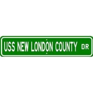   NEW LONDON COUNTY LST 1066 Street Sign   Navy Patio, Lawn & Garden