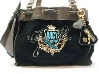 NWT Juicy Couture Sparkle Bling Velour DayDreamer Bag  