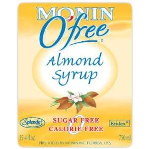 Sugar Free Syrup, Almond, 750 ml (25.4 oz)  Grocery 