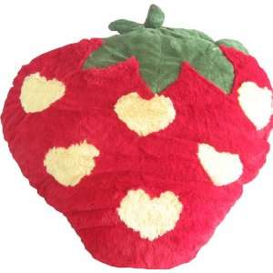   Love Soft Cozy Cat Dog Pet Bed / Large Fluff Strawberry Lounge Pillow