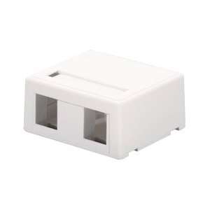  Wired Home KBGD9 Keystone Surface Mount Box 2 Port White 