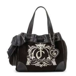  Juicy Couture Velour Day Dreamer Tote   Black Everything 