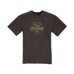  Life is good Mens Creamy Great Outdoors T Shirt: Sports 