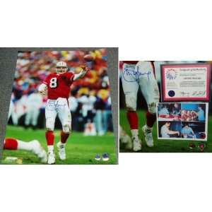  Steve Young Signed 49ers Throwing 16x20: Sports & Outdoors