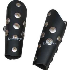  Studded Black Leather Arm Bracer: Office Products