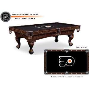 Philadelphia Flyers Logo Pool Table with Elmhurst Legs and 