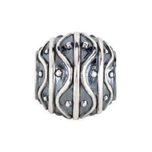  Kera Sterling Silver Round Deco Bead: Kera Beads: Jewelry