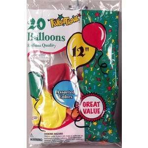  Pioneer National Latex Balloons Funsational 12 Assorted 20 