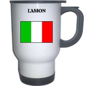  Italy (Italia)   LAMON White Stainless Steel Mug 
