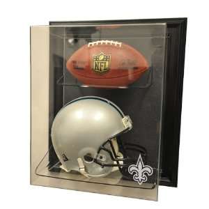  New Orleans Saints Full Size Helmet and Football Display 