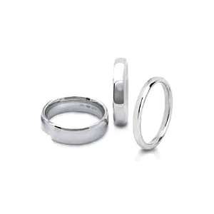  18K White Gold 5mm Comfort Fit Wedding Heavy Weight Ring Jewelry