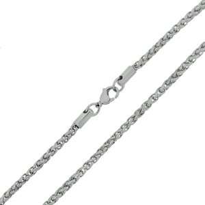   Steel Spiga Wheat Chain Necklace   3.5MM (18   30 Available)   20