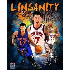   Knicks Jeremy Lin Autographed Linsanity Collage: Sports & Outdoors