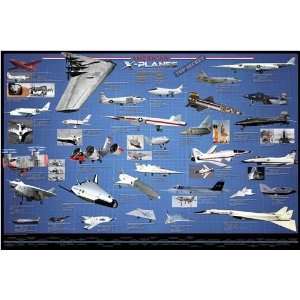  American X Planes Aviation History Poster 24 x 36 inches 