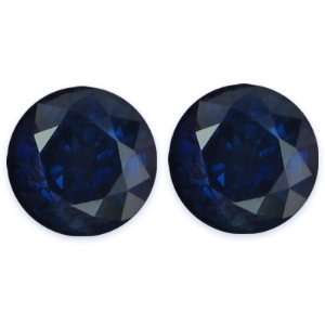 3.17 Carat Loose Blue Sapphires Round Cut Pair Jewelry