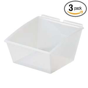   Medium Hard Bin, Add on Accessory for Flow Wall Systems, Clear, 3 Pack