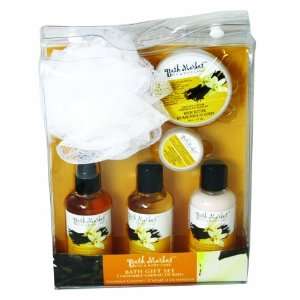 Bath Market Vanilla Cream Sampler Gift Set, (Pack of 3 