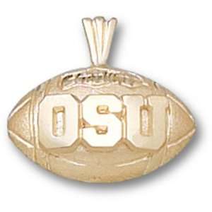 Ohio State Buckeyes OSU Football Pendant   10KT Gold Jewelry:  