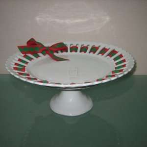 RIBBON BIG DOT 12 RED/GREEN CAKE STAND:  Home & Kitchen