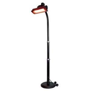  Black Steel Infrared Patio Heater w/Glass Front