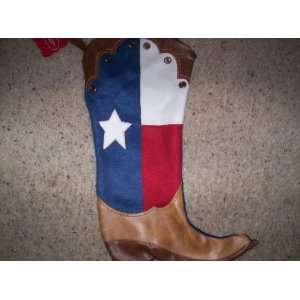 Texas Cowboy Boot Christmas Holiday Stocking/St Nicholas Square Cowboy 