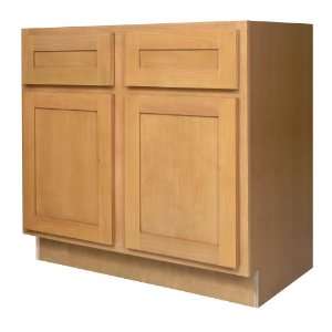     Ready to Install All Wood Vanity Cabinet, Shaker Honey Spice Maple
