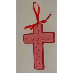 God Is Love Ceramic Cross Wall Hanging 