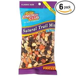 Energy Club Natural Trail Mix, 8.5 Ounces (Pack of 6)  