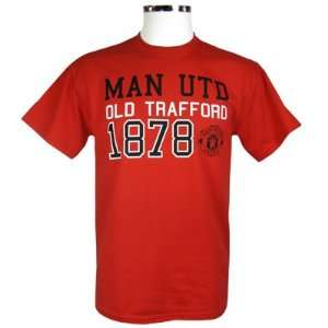 Manchester United FC. Mens Red T Shirt   XXLarge:  Sports 
