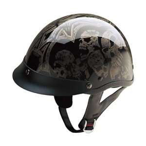  Half Helmets   Motorcycle Half Helmet DOT 100 Screaming 